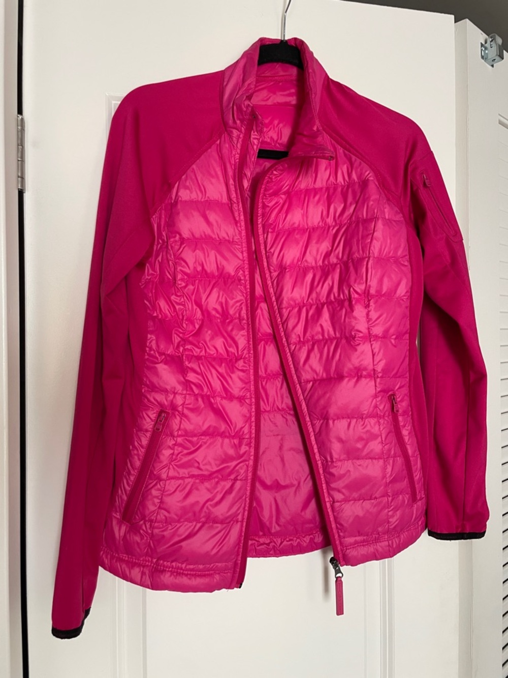 Calvin Klein Performance Hot Pink Quilted Hybrid Jacket